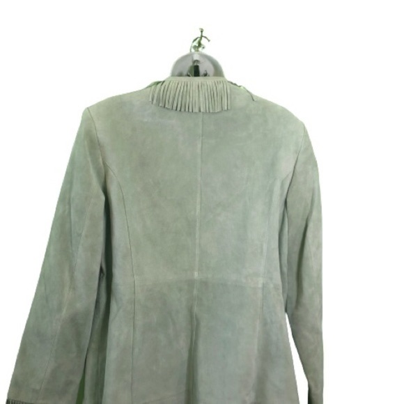 VINTAGE Fringed Suede Jacket Size M - Picture 4 of 5